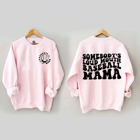 Sweat-shirt maman de baseball à gueule bruyante de quelqu'un