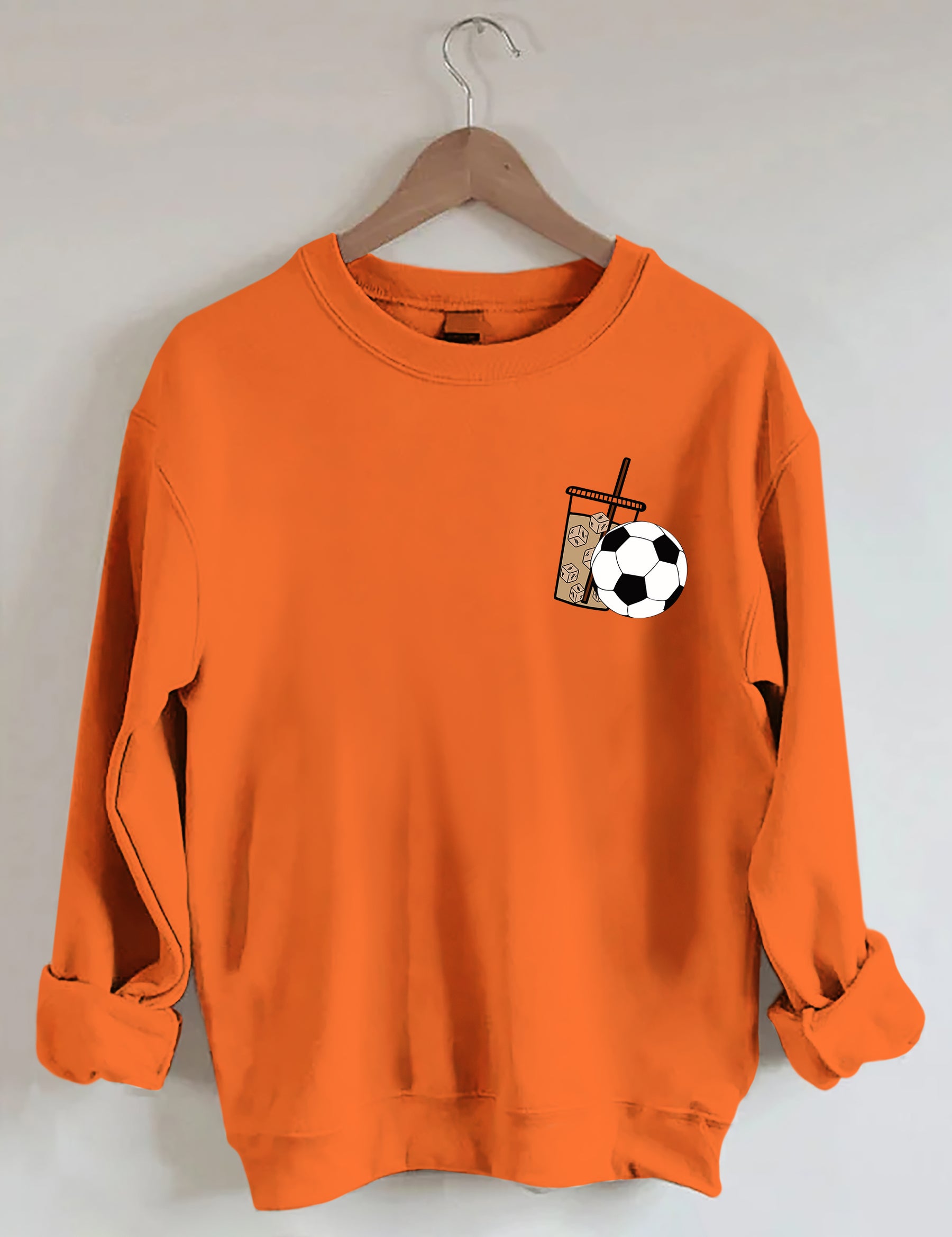 Sweat-shirt de football au café glacé du week-end