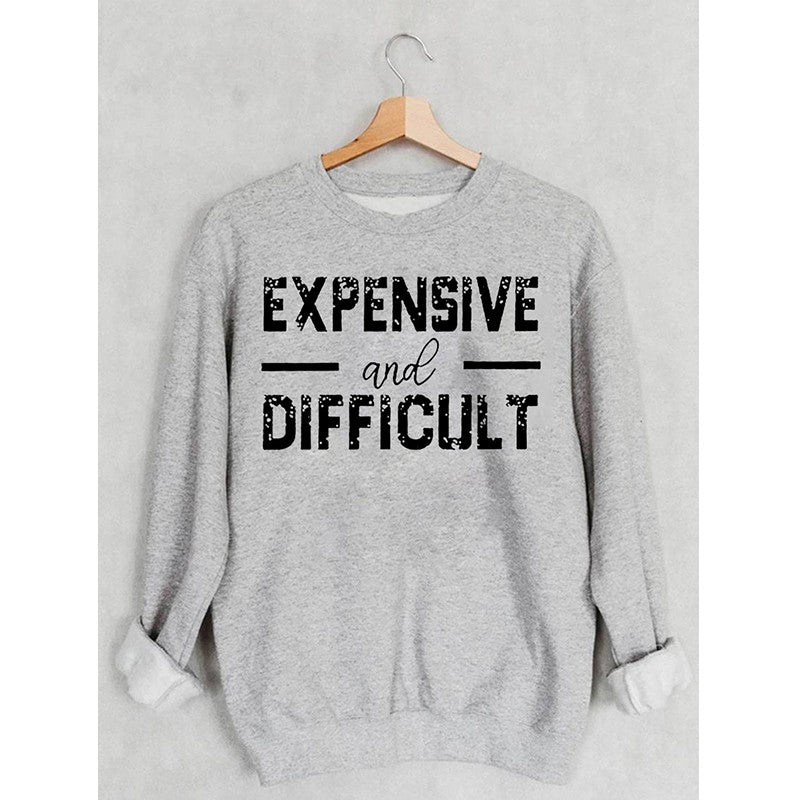 PeachBruh Langarm-Sweatshirt mit teurem und schwierigem Aufdruck