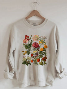 Sweat-shirt à fleurs vintage Cottagecore