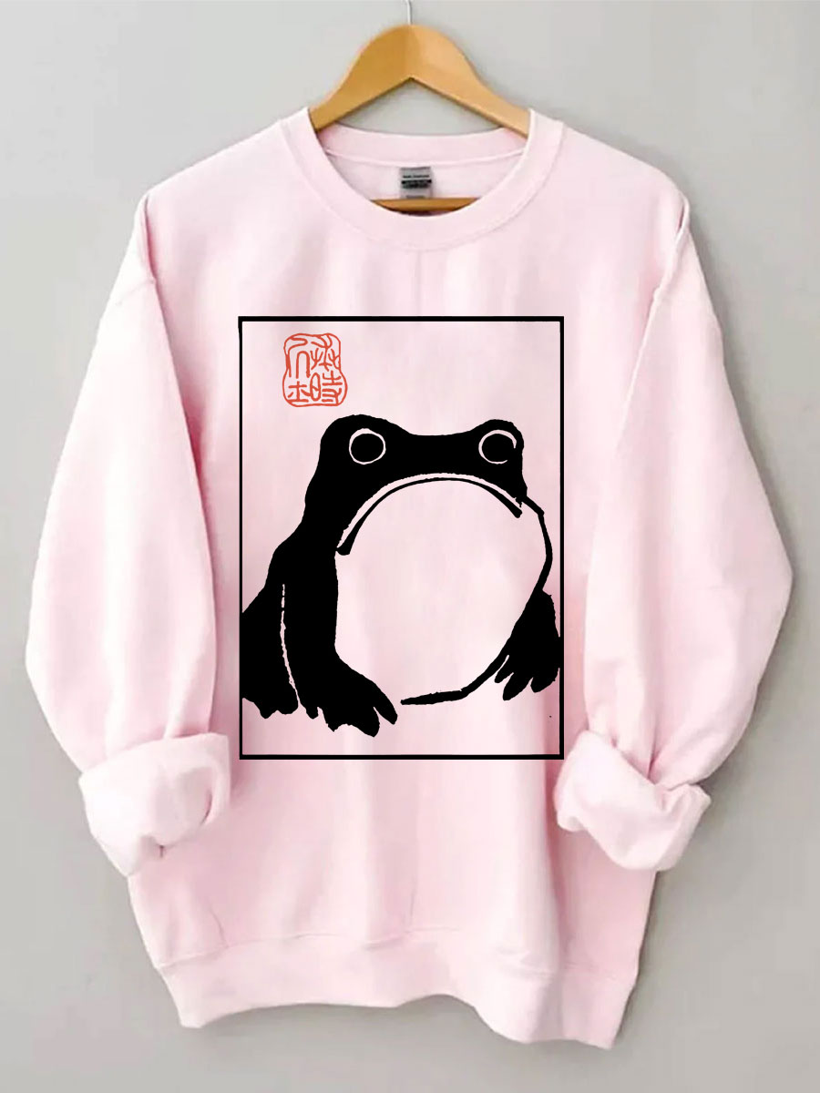 Unbeeindrucktes Frosch-Sweatshirt 