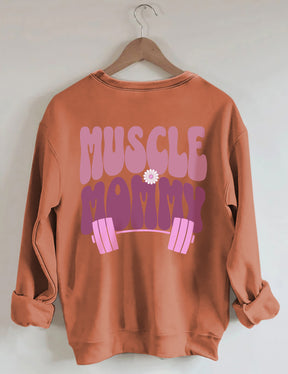 Sweat-shirt de couverture de pompe de maman musculaire