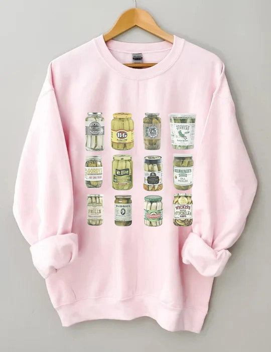 Sweatshirt mit eingemachten Gurken 