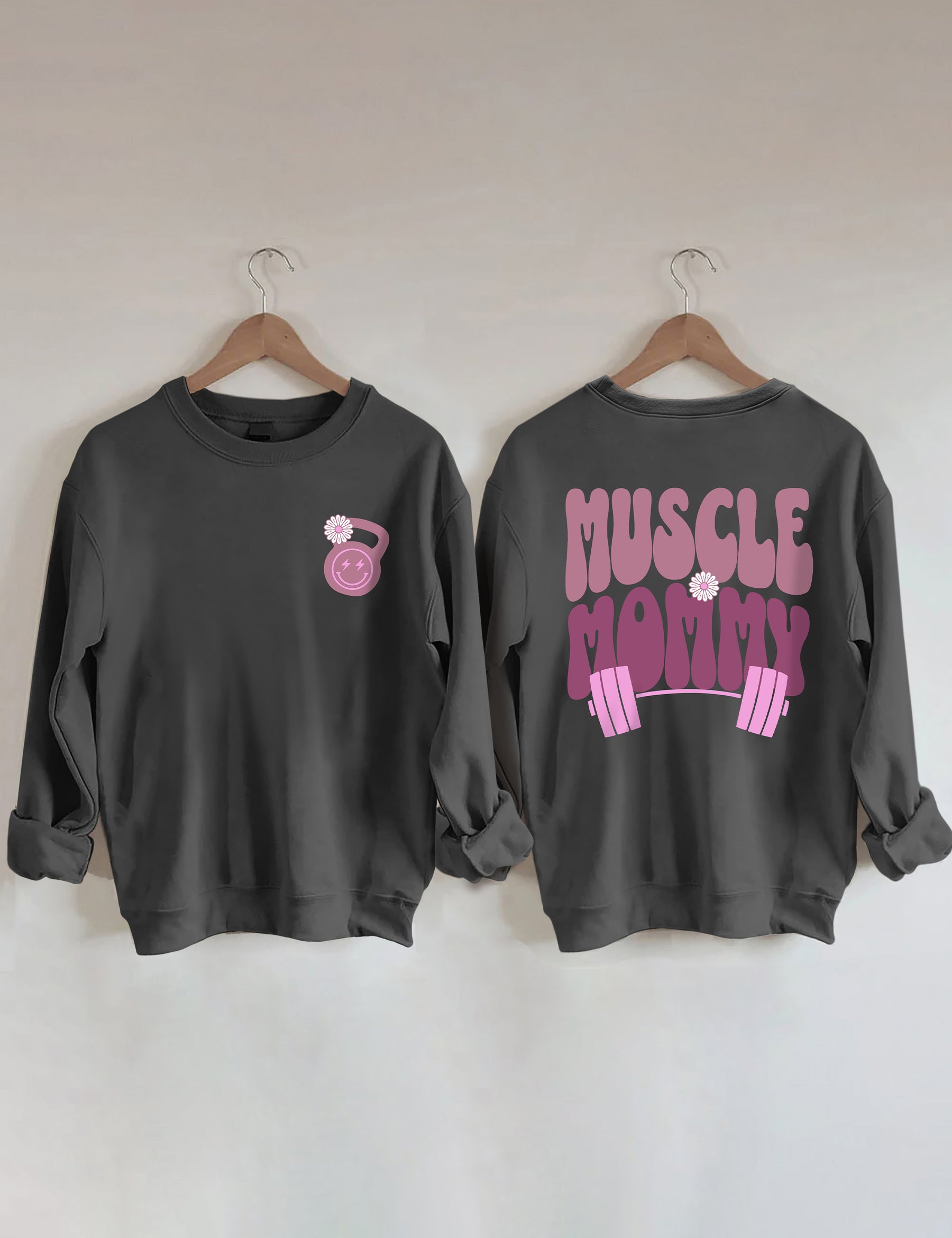 Sweat-shirt de couverture de pompe de maman musculaire