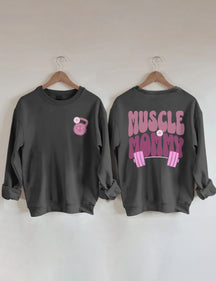 Sweat-shirt de couverture de pompe de maman musculaire
