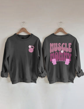 Sweat-shirt de couverture de pompe de maman musculaire