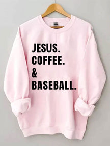 Sweat-shirt de baseball Jésus Café