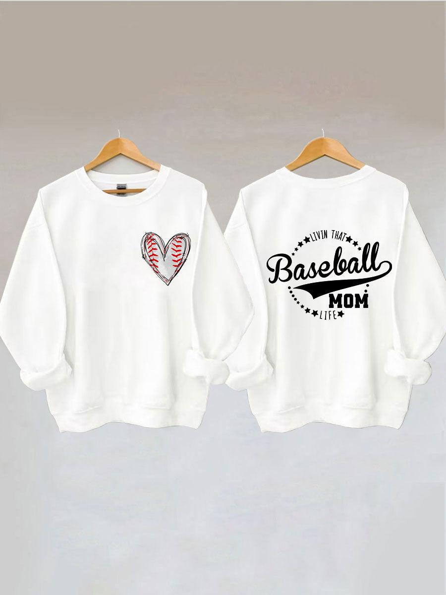 Sweat-shirt Livin' That Baseball Mom Life