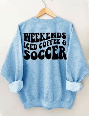 Sweat-shirt de football au café glacé du week-end