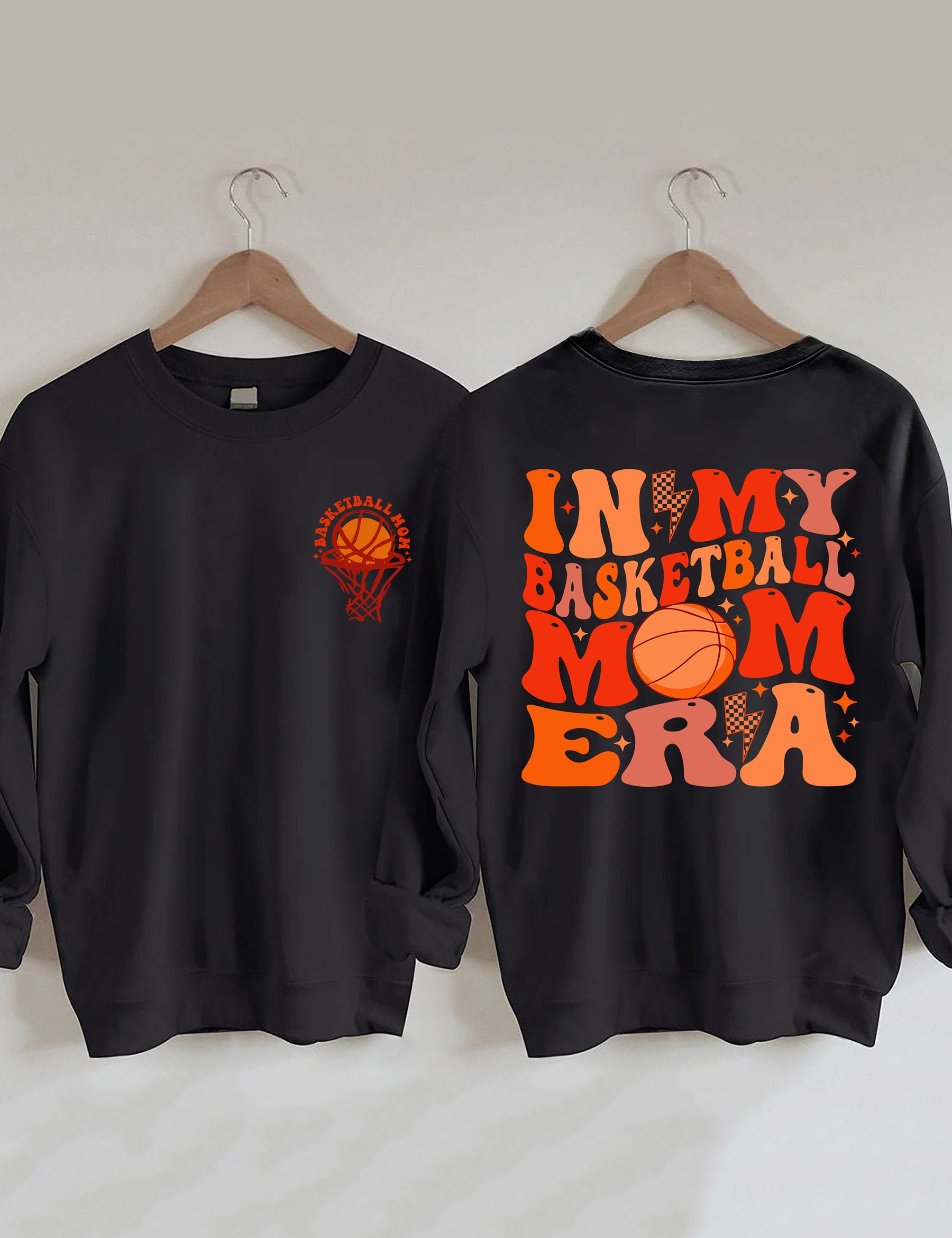Sweat-shirt Dans mon ère de maman de basket-ball