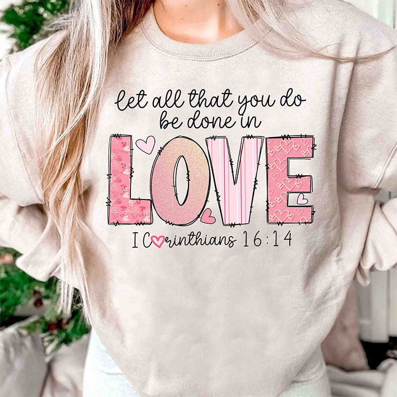 Sweatshirt mit Liebesbrief-Print