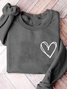 Sweatshirt mit Aufdruck „Valentine Heart“ zum Valentinstag