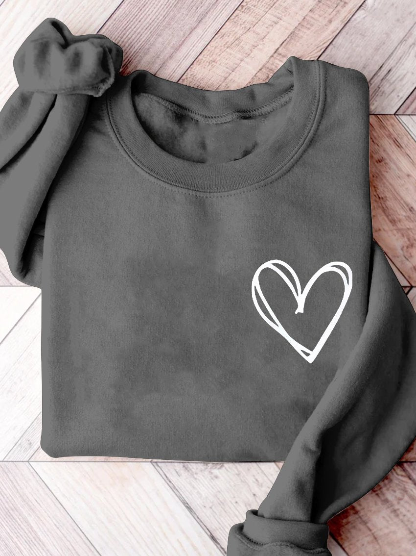 Sweatshirt mit Aufdruck „Valentine Heart“ zum Valentinstag