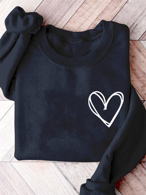 Valentine Heart Valentine's Day Print Sweatshirt