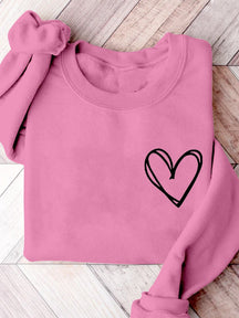 Sweatshirt mit Aufdruck „Valentine Heart“ zum Valentinstag