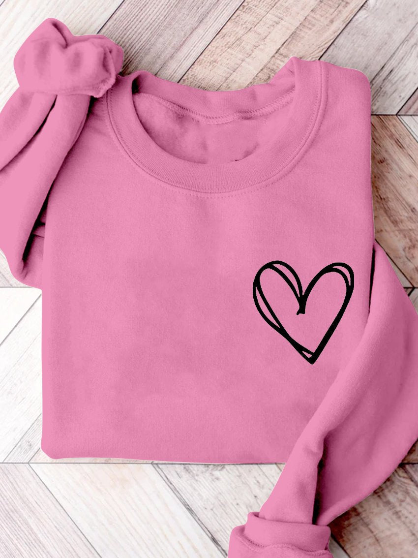Sweatshirt mit Aufdruck „Valentine Heart“ zum Valentinstag