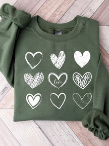 Valentinstag-Paar-Love-Print-Sweatshirt