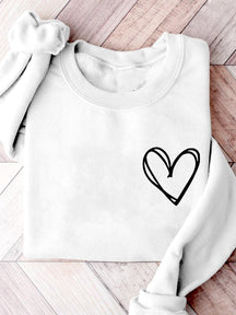 Sweatshirt mit Aufdruck „Valentine Heart“ zum Valentinstag