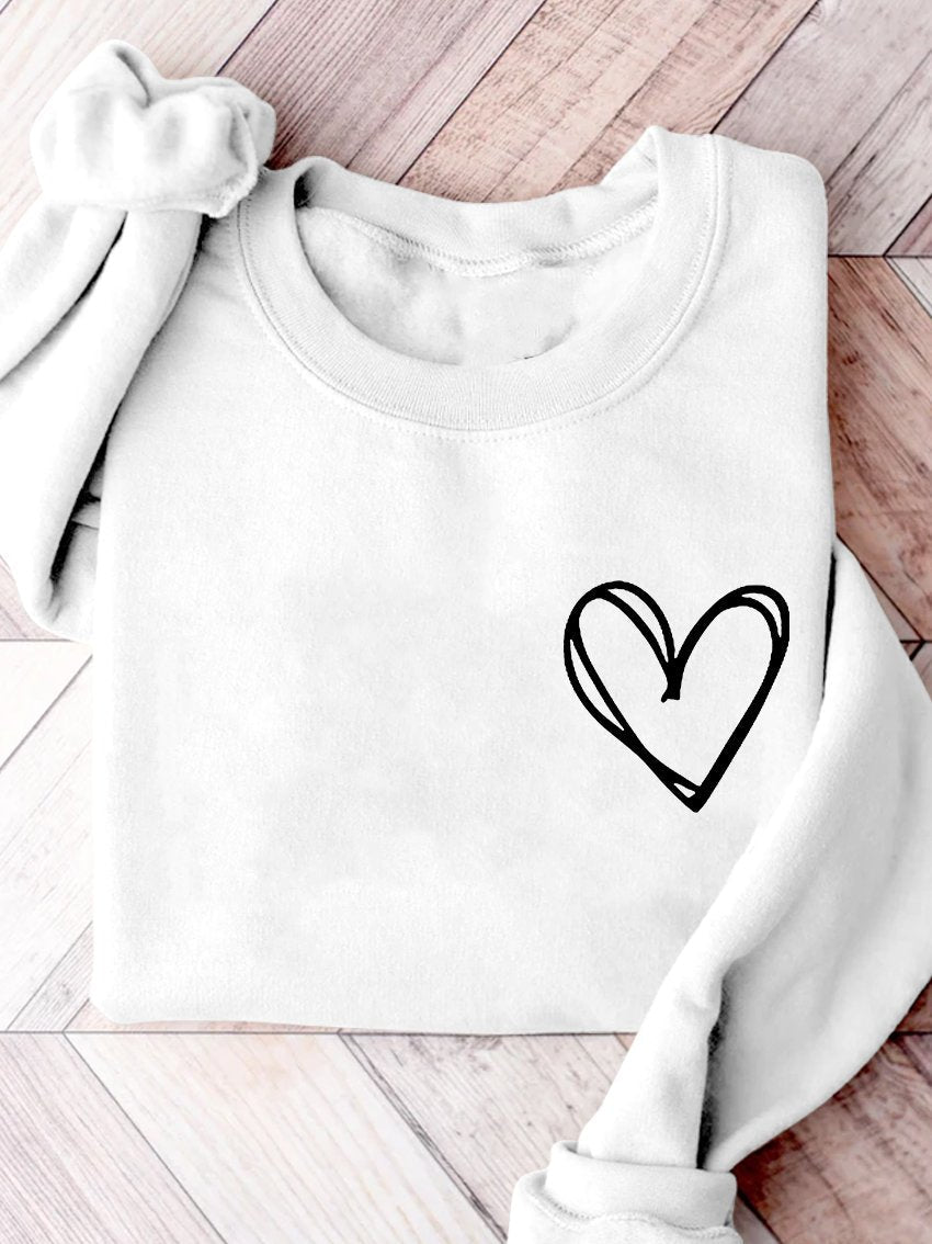 Sweatshirt mit Aufdruck „Valentine Heart“ zum Valentinstag