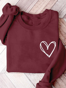 Sweatshirt mit Aufdruck „Valentine Heart“ zum Valentinstag