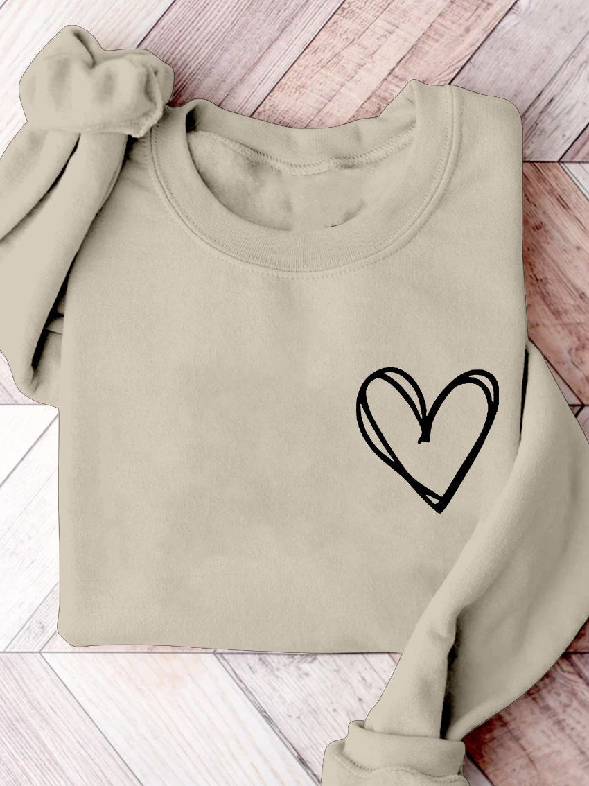 Sweatshirt mit Aufdruck „Valentine Heart“ zum Valentinstag