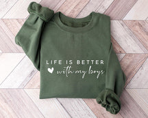 Das Leben ist besser mit meinem Jungen-Sweatshirt