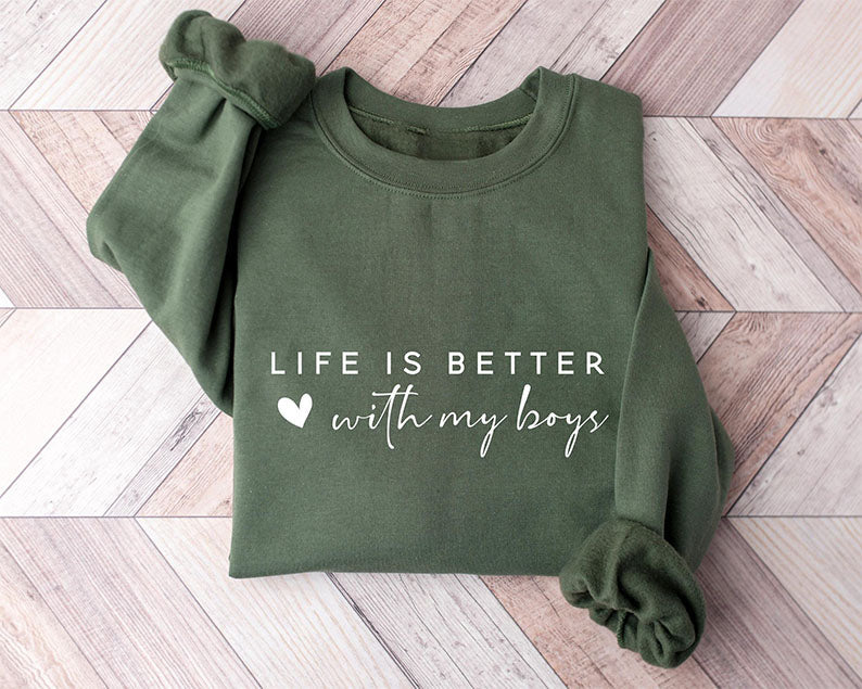Das Leben ist besser mit meinem Jungen-Sweatshirt