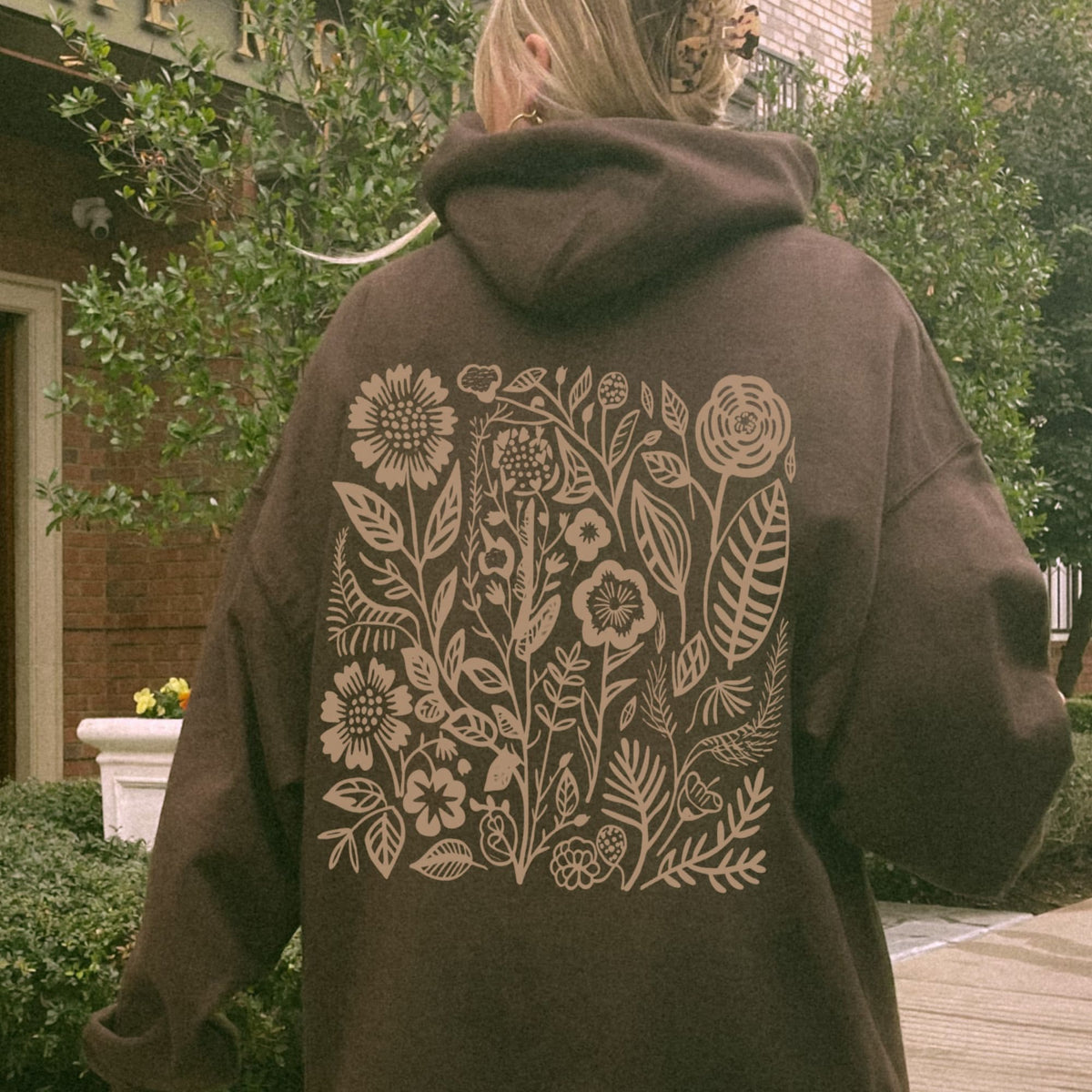 Natur-Wildblumen-Hoodie