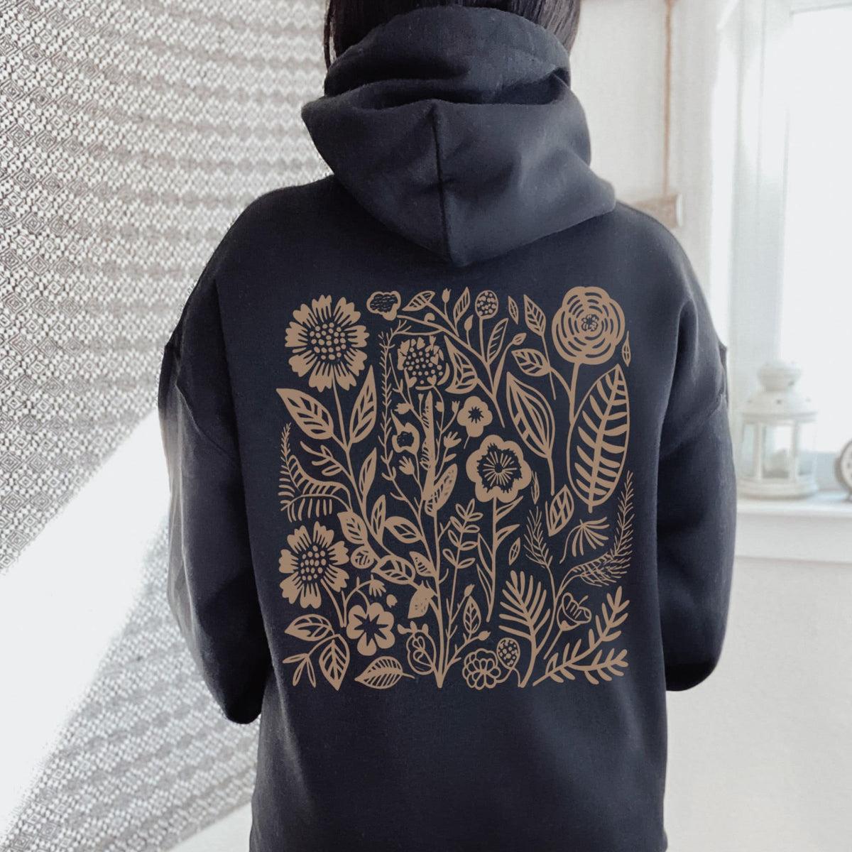 Natur-Wildblumen-Hoodie